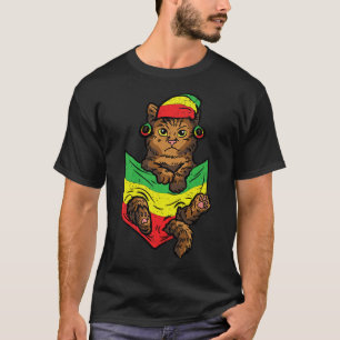 Camiseta Gato Pocket Black History Month Color Men Kitten A