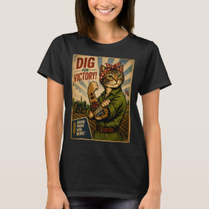 Camiseta Gato Pop Art de Garota da Terra da 2ª Guerra Mundi