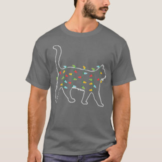 Camiseta Gato Povoado Árvore de Natal Leve Pajama Xmas pres