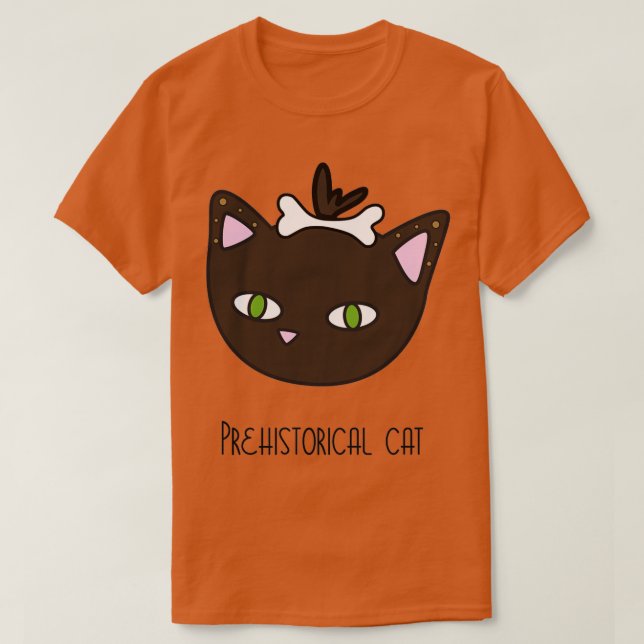 Camiseta Gato pré-histórico (Frente do Design)
