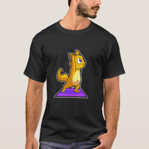 Camiseta Gato Preguiça Poses de Yoga Esportes Ginástica Ohm