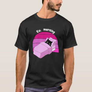 Camiseta Gato Preguiçoso para Meninas Mulheres PJ Ew Madrug