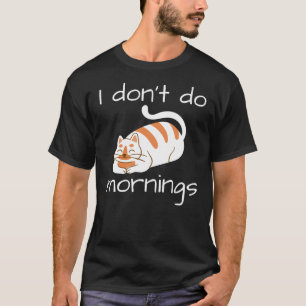 Camiseta Gato preguiçoso que não faço manhãs
