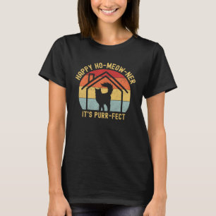 Camiseta Gato Presente Para Aquecimento Da Casa Do Novo Pro