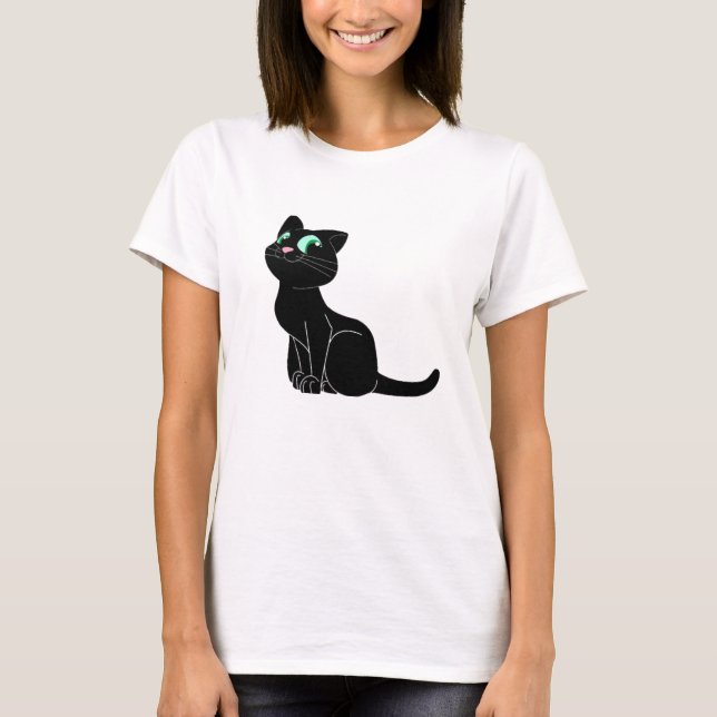 Camiseta gato preto (Frente)