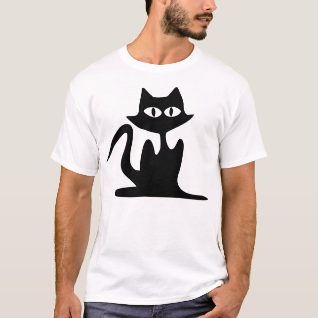 CAMISETA GATO PRETO (Frente)