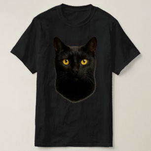 Camiseta Gato Preto 3D - Felino Realista   Amante de Gatos 