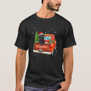 Camiseta Gato Preto Andar Vermelho Ruck Natal Pijama Gato N