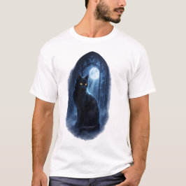 Camiseta Gato Preto ao luar