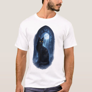 Camiseta Gato Preto ao luar
