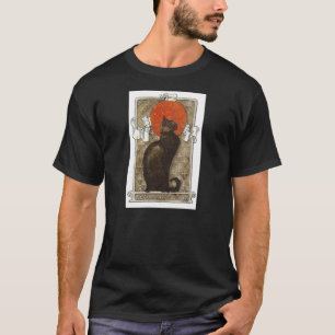 Camiseta Gato preto - arte Nouveau - Theophile Steinlen