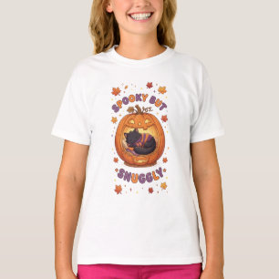 Camiseta Gato Preto Assustador Mas Aconchegante de Hallowee