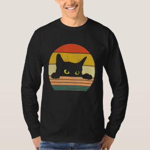 Camiseta Gato Preto Assustador Retro Gato Preto Sinistro Ha