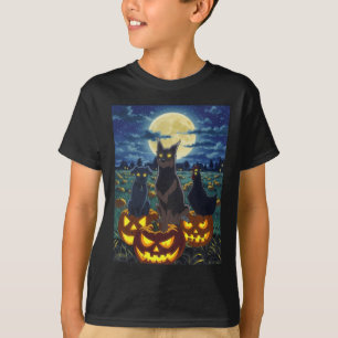 Camiseta Gato Preto Cachorro Galinha Halloween Abóbora Assu