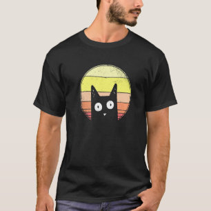 Camiseta Gato Preto-Cego Retro Sunset Retro
