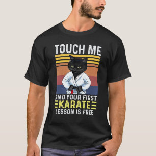 Camiseta Gato Preto Clássico Me Toque E Sua Primeira Lição