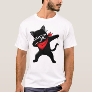Camiseta Gato Preto com Bandana Dab – Divertido e Legal Dab
