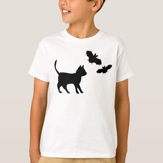 Camiseta Gato Preto com Bat (Frente)