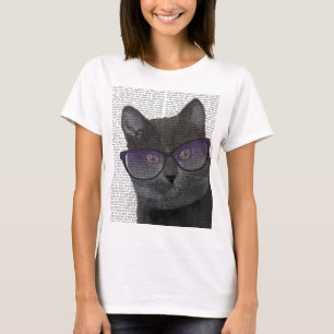 Camiseta Gato Preto com Óculos de sol 2