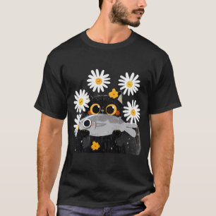 Camiseta Gato preto com seu peixe favorito