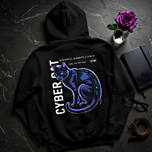 Camiseta Gato Preto Cyberpunk – Presente Iluminado