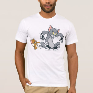 Camiseta Gato preto da pata de Tom e de Jerry