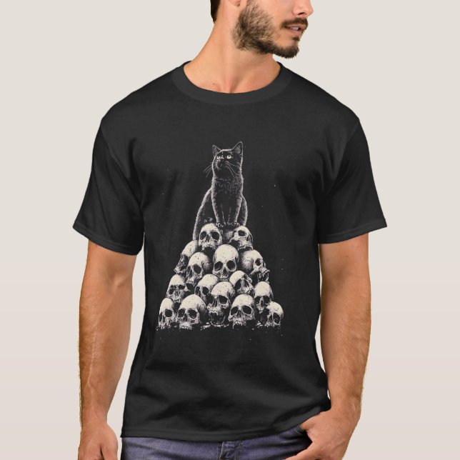 Camiseta Gato Preto Dark Gothic (Frente)