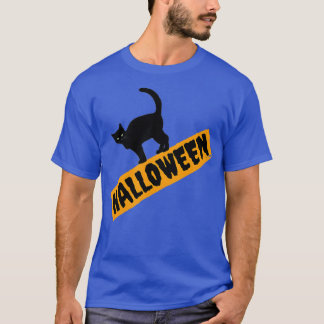 Camiseta Gato preto das bruxas do Halloween