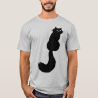 Gato Preto De Cabelo Longo Olhando Para O Ombro