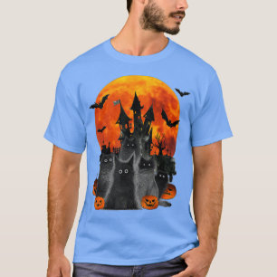 Camiseta Gato Preto De Fumaça De Lua Cheia No Pumpkin