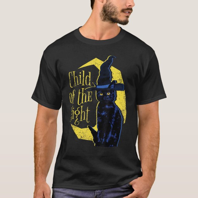Camiseta Gato Preto de Halloween (Frente)