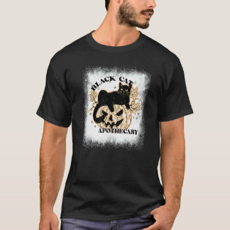 Camiseta Gato Preto de Halloween Branqueado Bombordo de Erv