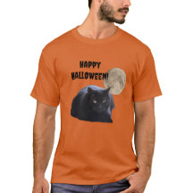 Gato Preto de Lua Completa do Halloween