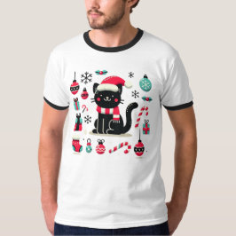 Camiseta Gato Preto de Natal