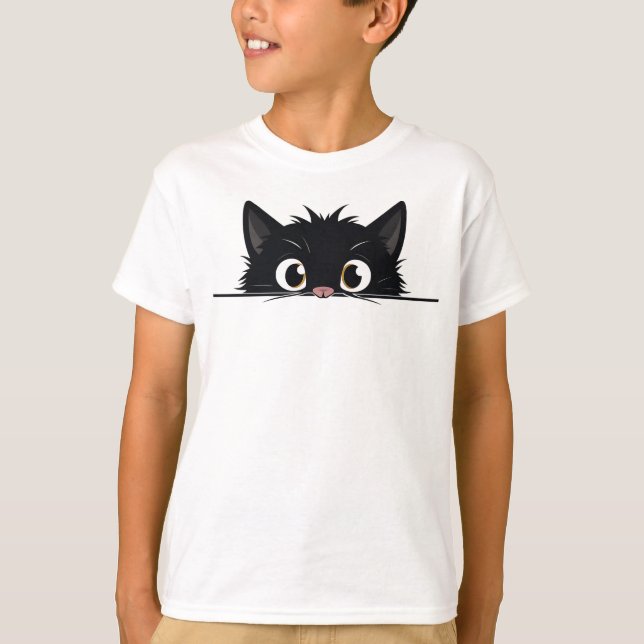Camiseta Gato Preto de Pequim Bonito (Frente)