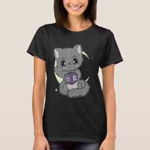 Camiseta Gato Preto Dia do Pi Felino Meow 3 14159 Neko Mate