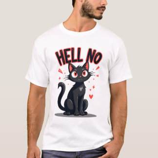 CAMISETA GATO PRETO DIZ QUE NÃO