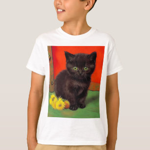 Camiseta Gato Preto do Estilo Van Gogh