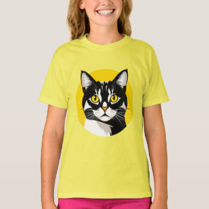 Camiseta Gato Preto e Branco
