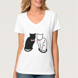 Camiseta Gato Preto e Branco