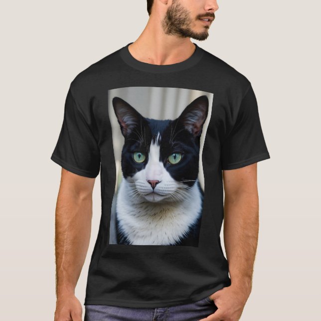 Camiseta Gato Preto e Branco (Frente)