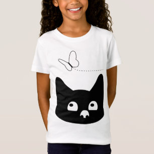 Camiseta Gato Preto e Branco_Borboleta