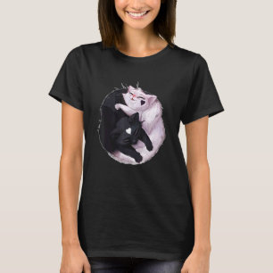 Camiseta Gato Preto E Branco Yin Yang Animal