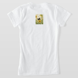 Camiseta Gato Preto Entre Girassóis – Gato de Flor Silvestr