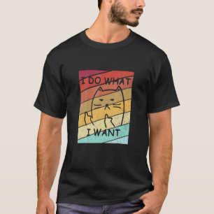 Camiseta Gato Preto Faça O Que Eu Quero Copo Vermelho Meu
