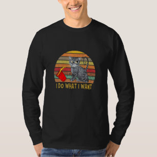 Camiseta Gato Preto Faça O Que Eu Quero Copo Vermelho Meu G