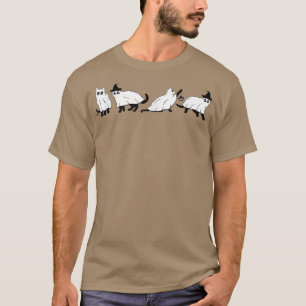 Camiseta Gato preto fantasma de gato engraçado Halloween pa