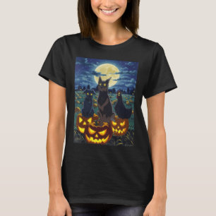 Camiseta Gato Preto Feminino Cachorro Galinha Halloween Abó