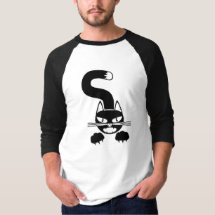 Camiseta Gato preto feroz dos homens