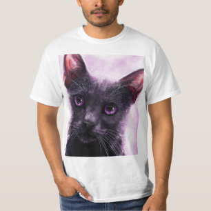 Camiseta Gato preto fofo